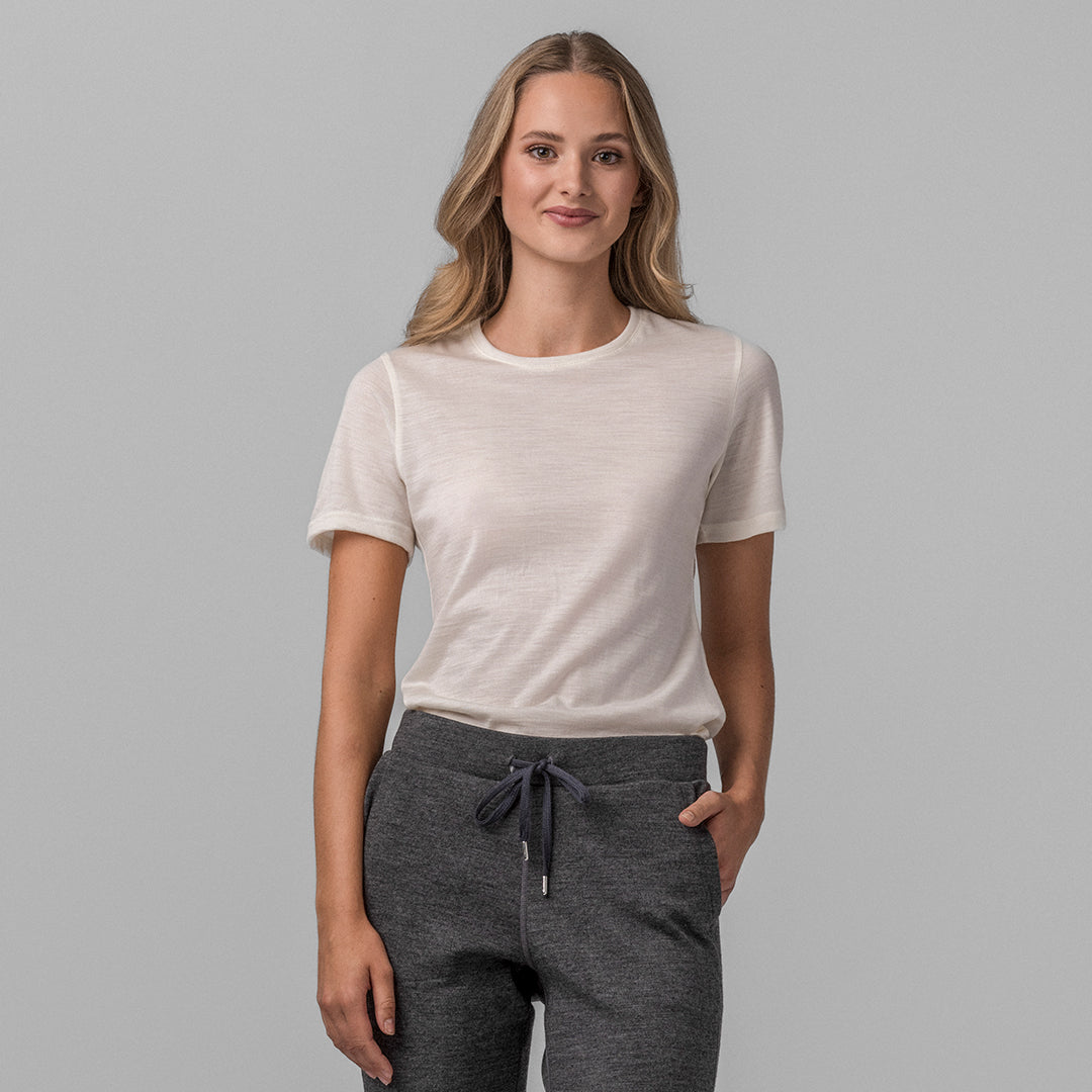 Janus Classic merinoull t-skjorte til dame, farge hvit