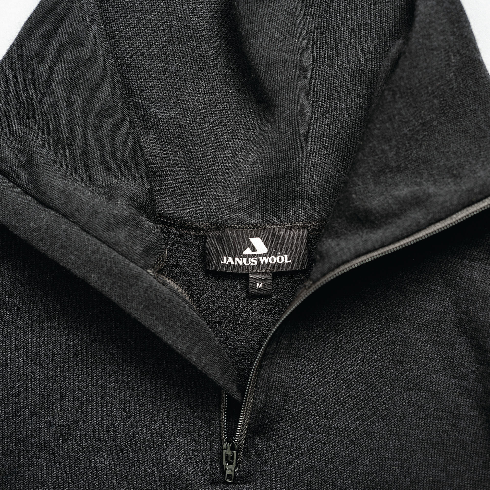 Polo med zip ullfrotté - Norse Merino 210 Unisex