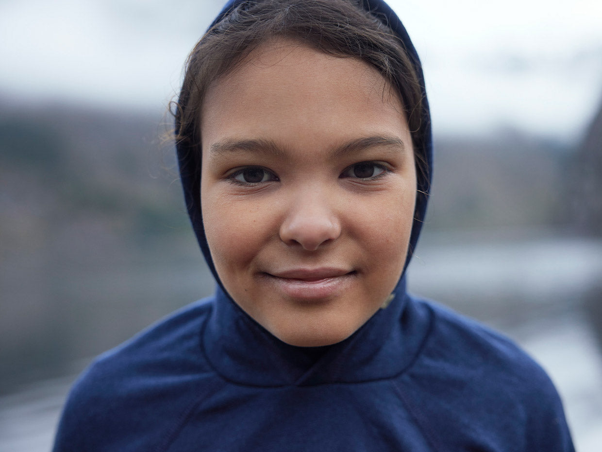 Janus Go ullhettegenser til barn, farge blå