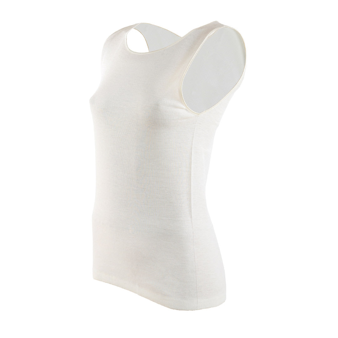 Singlet ull/silke Janus til dame, natur