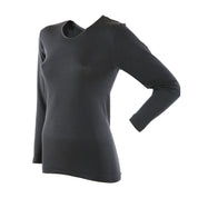 Trøye ull/silke Janus til dame, grå