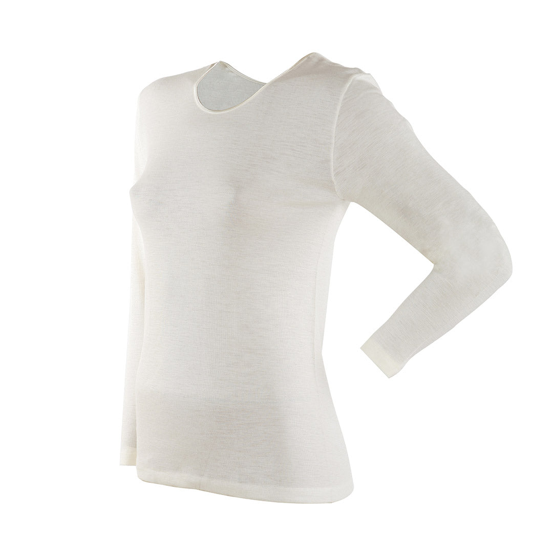 Trøye ull/silke Janus til dame, farge natur