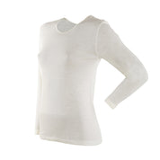 Trøye ull/silke Janus til dame, farge natur