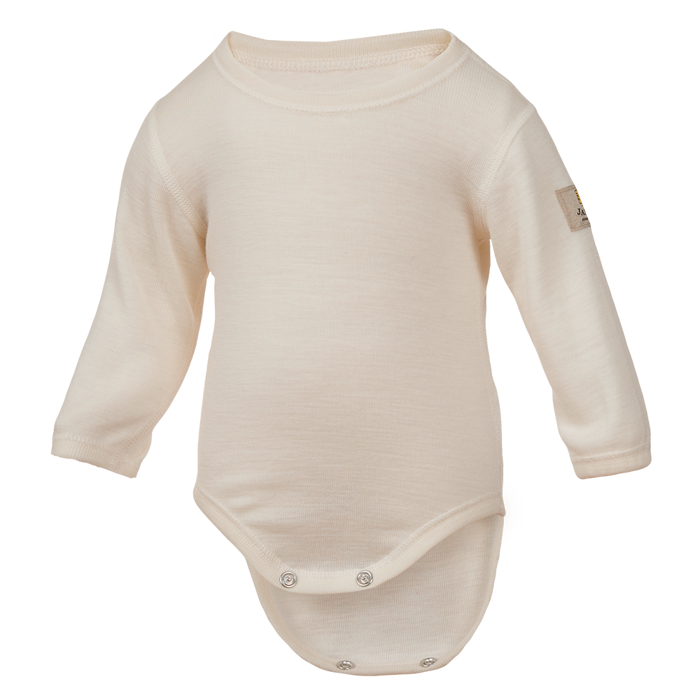 Merino ullbody Janus til baby, hvit