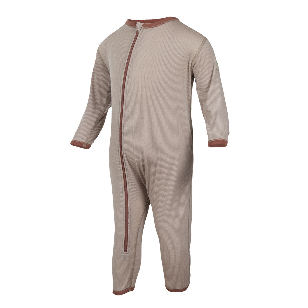 Janus lekedress i merinoull til baby, beige