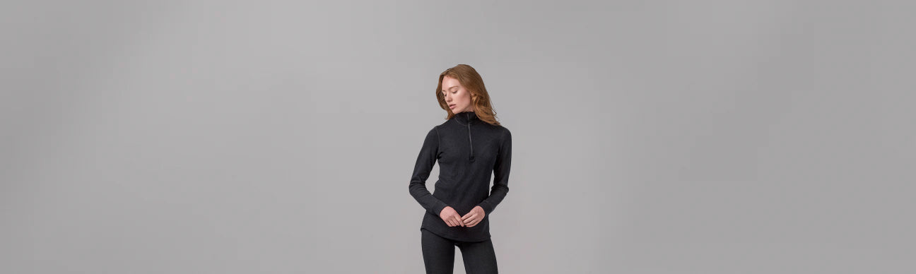 Dame med Janus Classic polo zip, farge svart