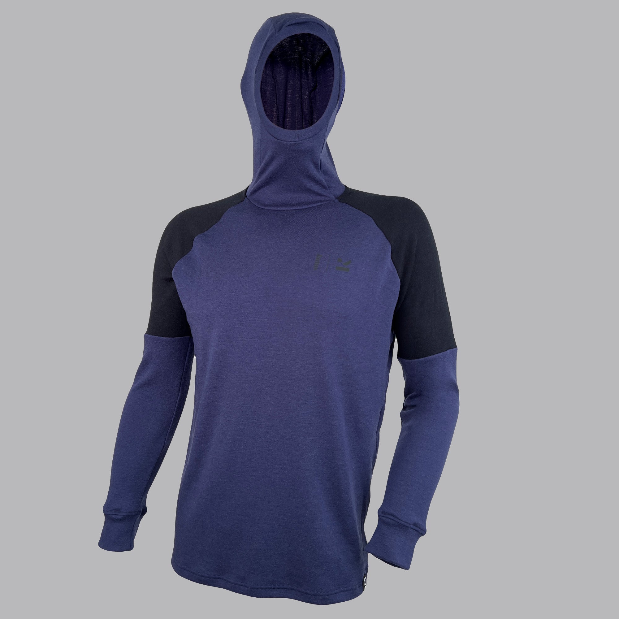 Janus x Kleveland ulltrøye med hette, blå