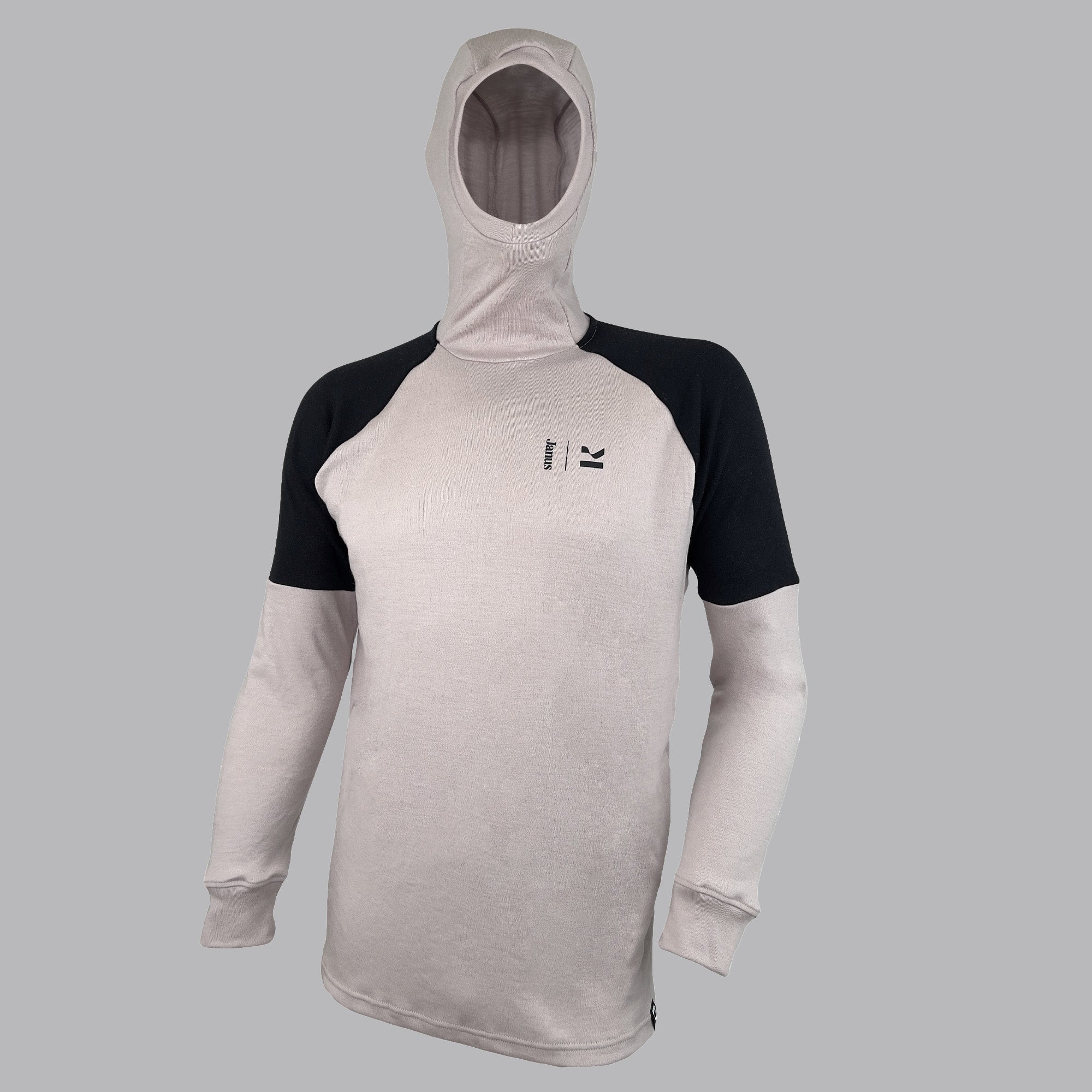 Janus x Kleveland ulltrøye med hette, beige