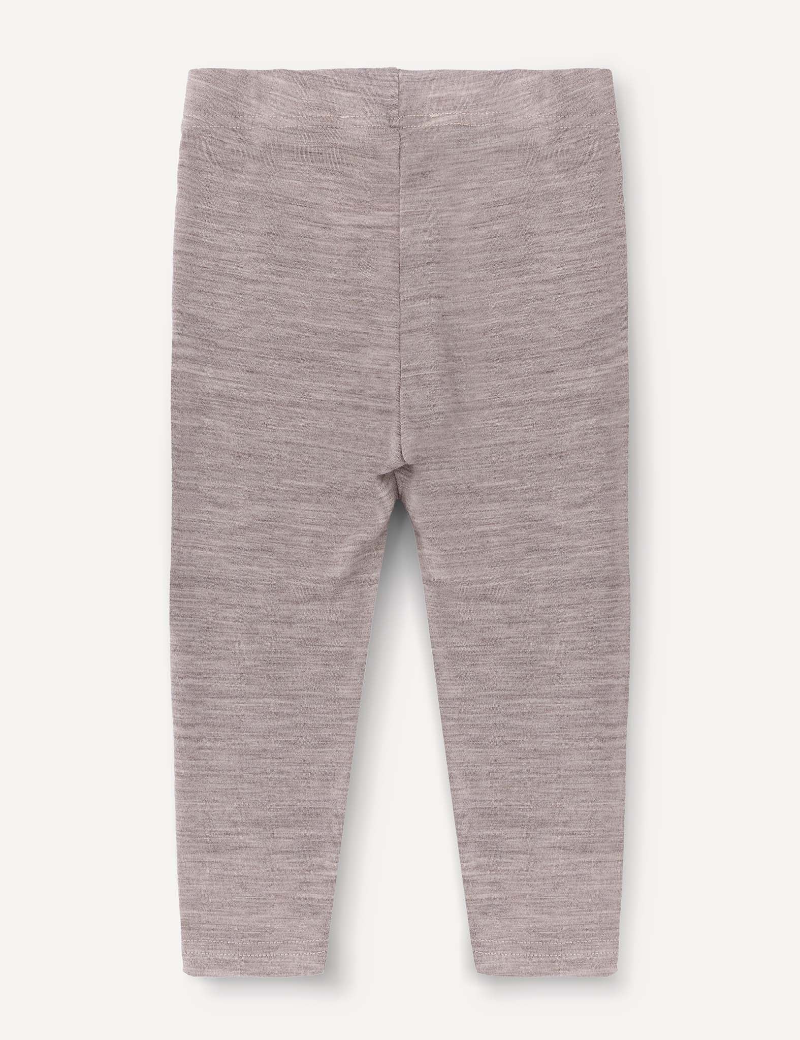 Leggings – Merino Baby Light in gray, toddler size, laid flat on a neutral background, displaying the back view with simple seams and no visible patterns or decorations.