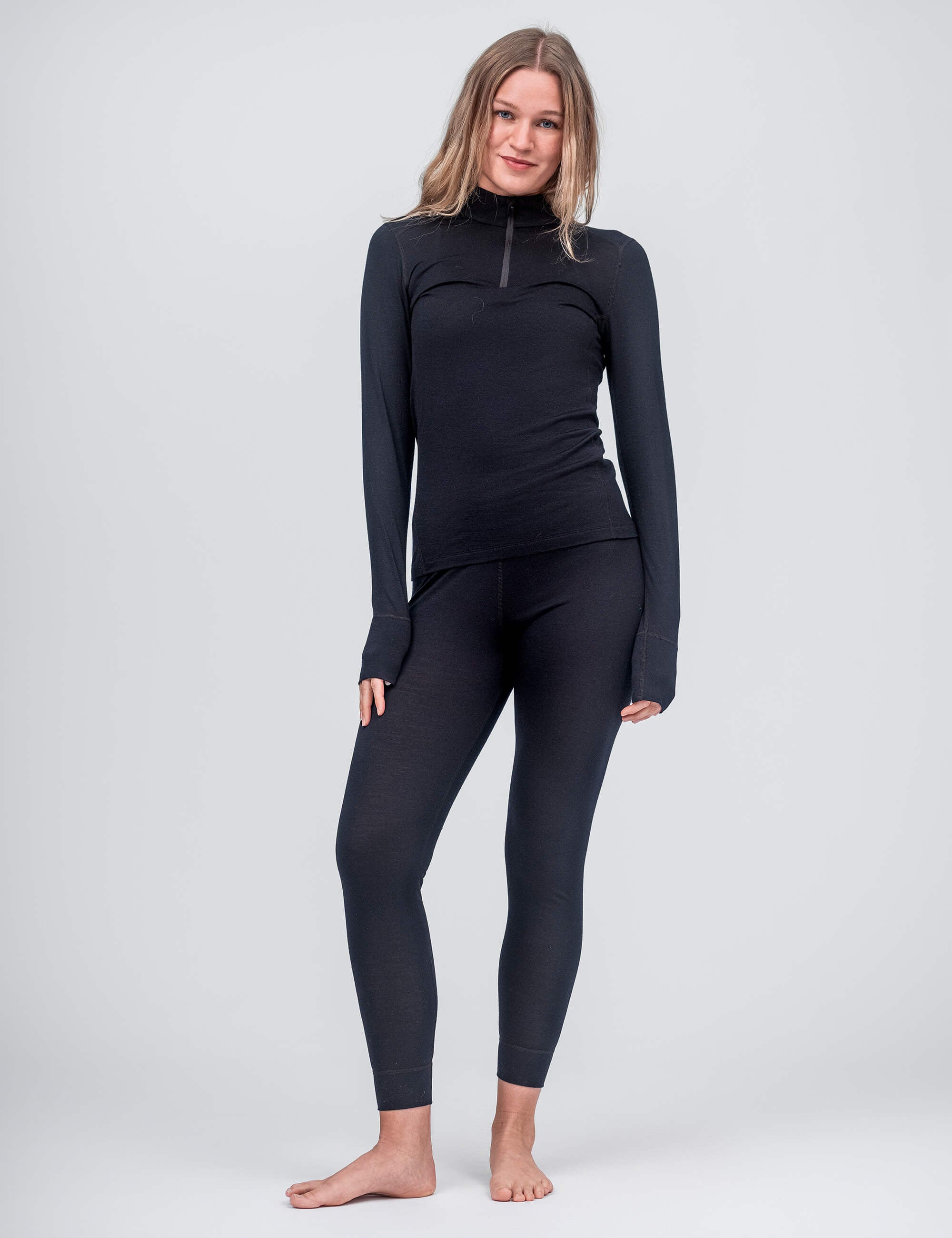 Zip Polo – Classic Merino 160 Dame