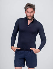 Zip Polo – Classic Merino 160 Herre