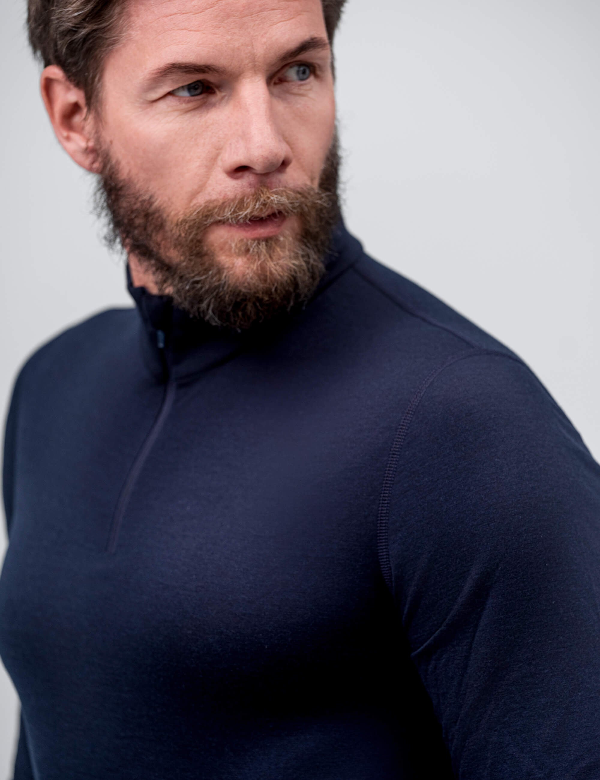 Zip Polo – Classic Merino 160 Herre