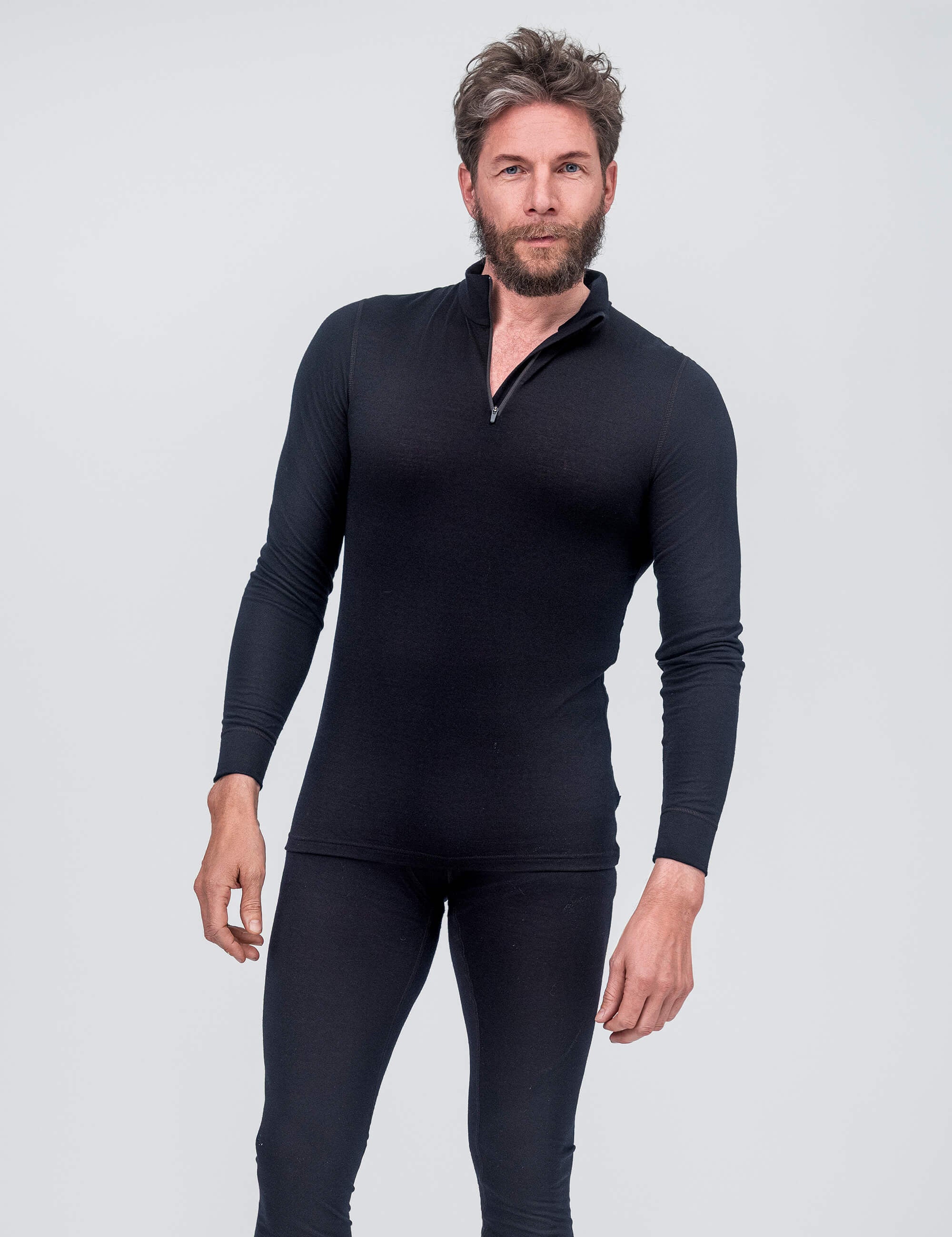 Zip Polo – Classic Merino 160 Herre