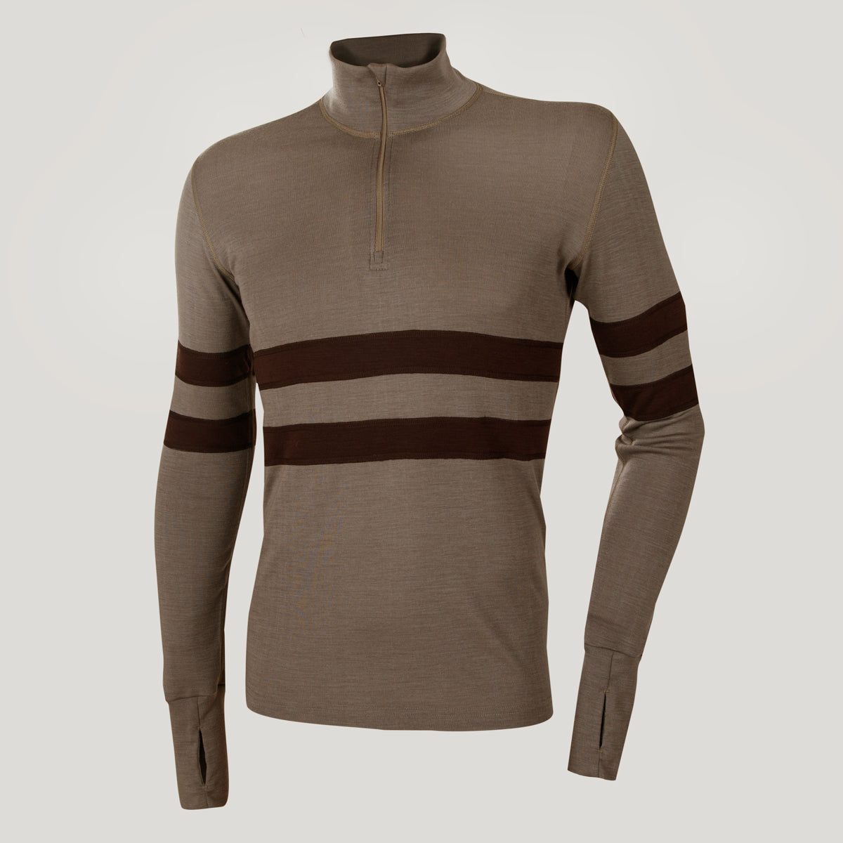 Janus x Kleveland merinoull trøye i farge brun