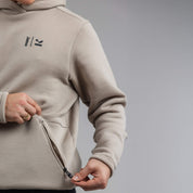 Detaljer, Janus x Kleveland ullfleece hettegenser til herre, farge beige