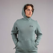 Janus x Kleveland ullfleece hettegenser til herre, farge grønn