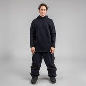 Janus x Kleveland ullfleece hettegenser til herre, farge svart