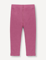 Leggings – Merino Baby AirWool in pink for toddlers or babies displayed flat against a white background, shown from the back.