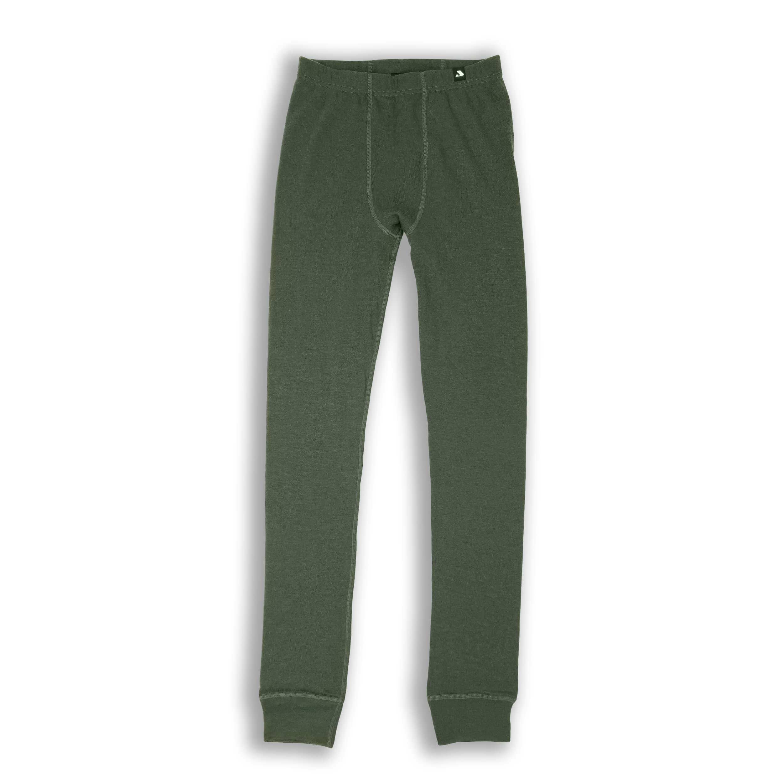 Janus Norse Merino green leggings on a white background