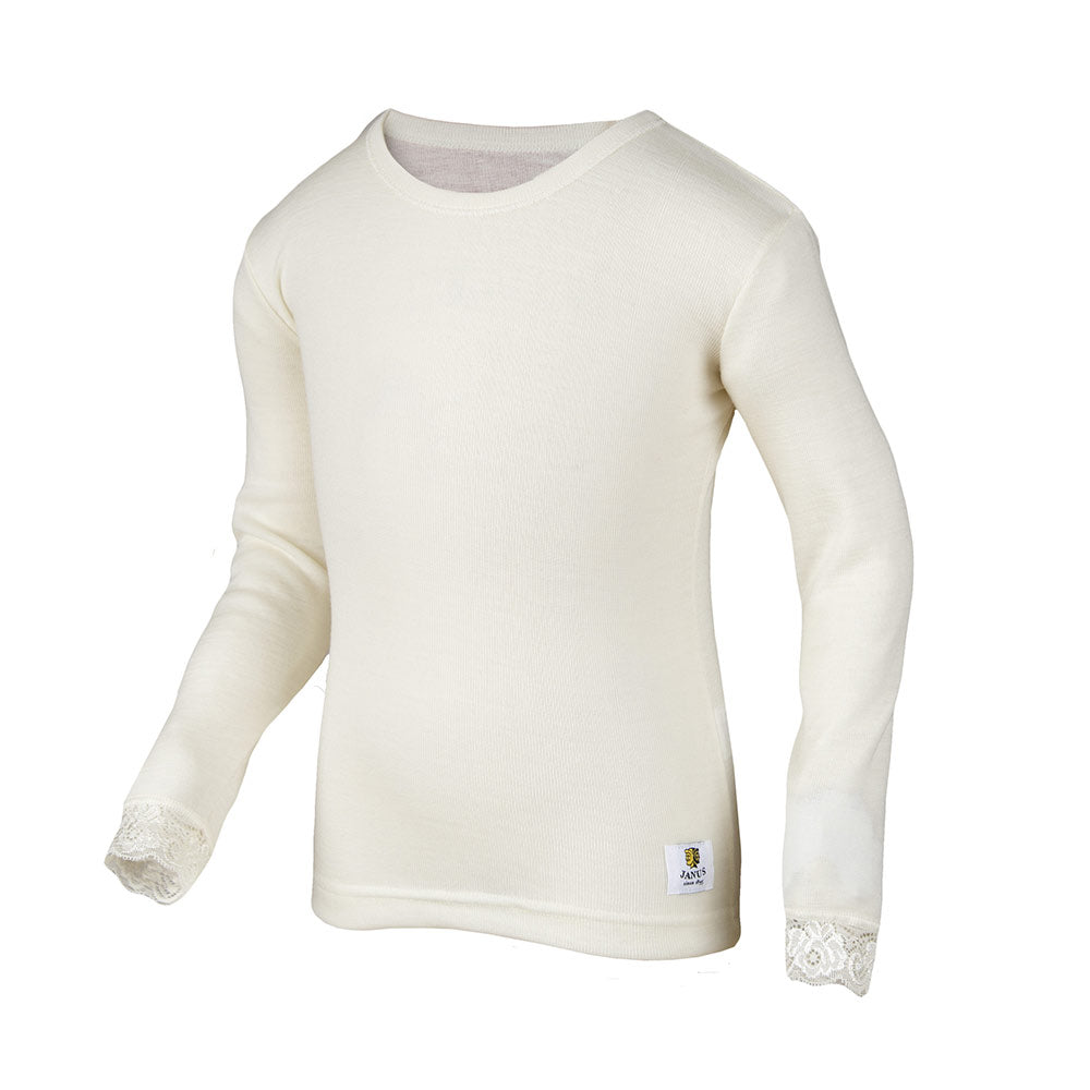 Merino ulltrøye Janus til barn, hvit