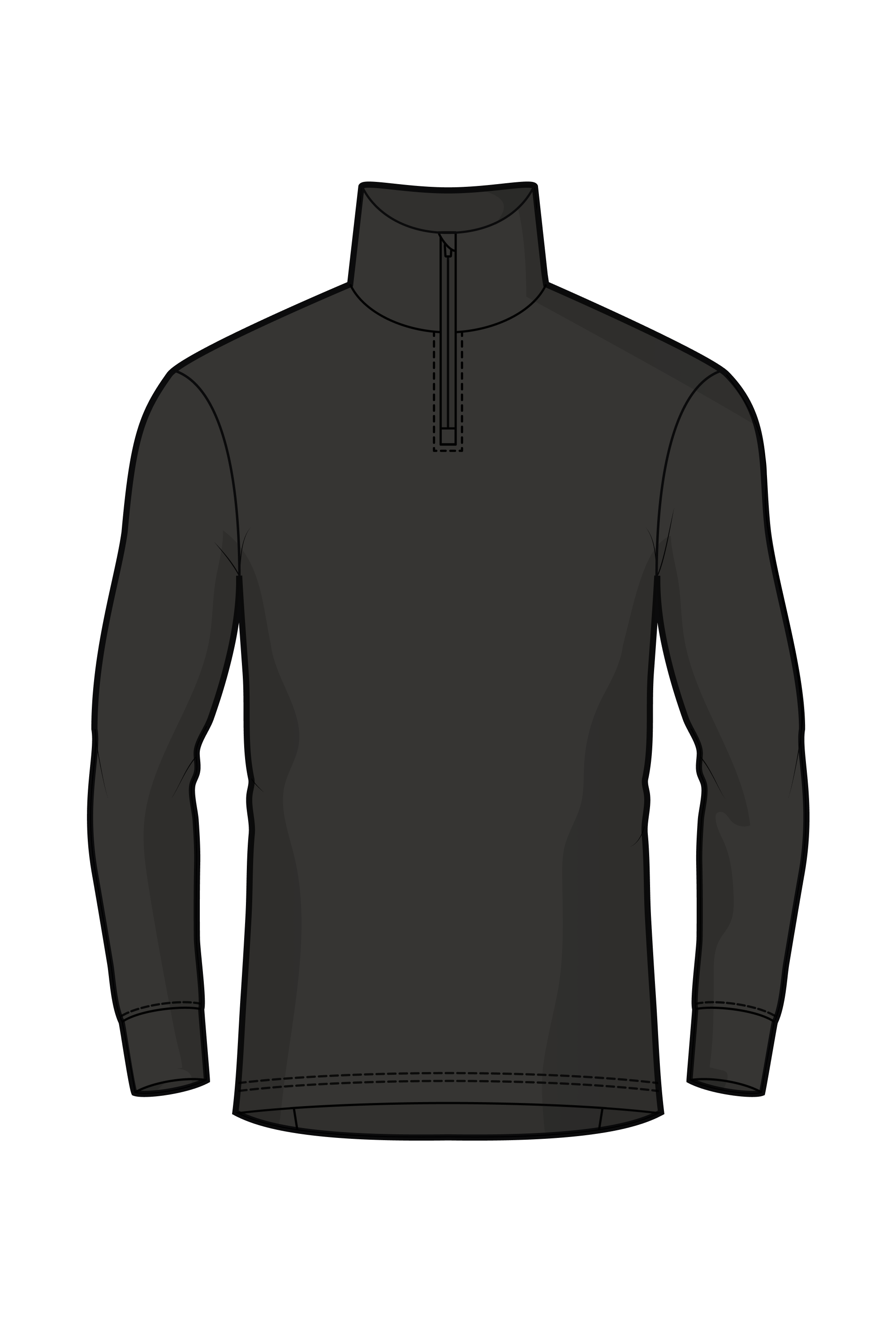Icon polo zip, svart