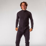 Gutt med Janus x Kleveland merinoull heldress, farge grå