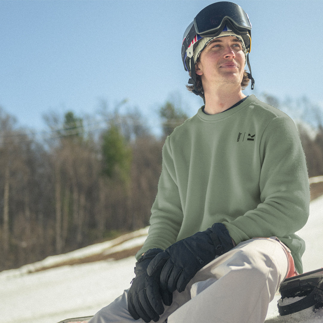 Kleveland med Janus ullfleece crew neck, farge grønn