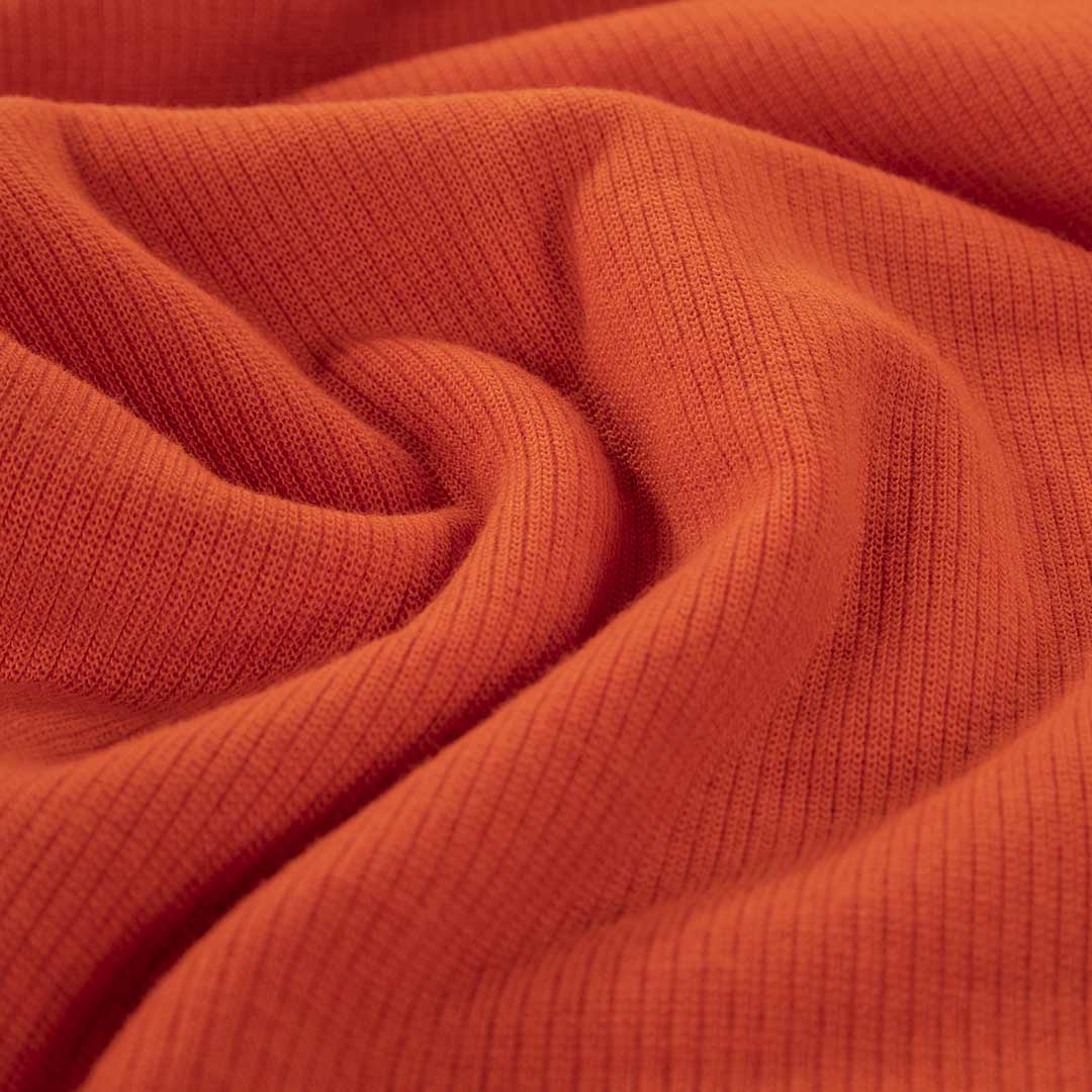 Janus merinoull stoff i farge oransje