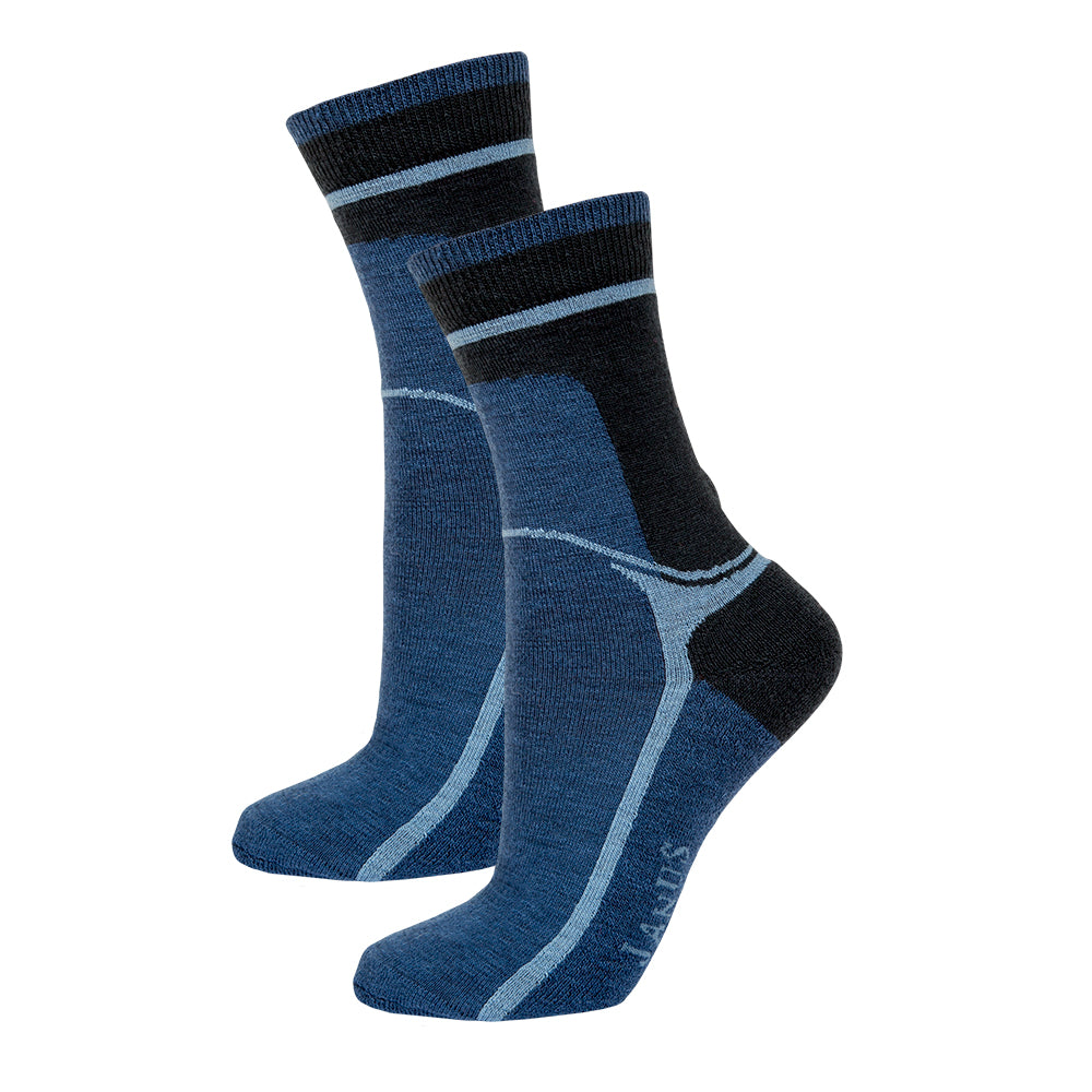 Janus merinoull sokker unisex, blå