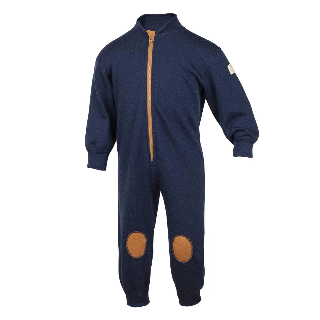 Janus lekedress i merinoull til barn, marine