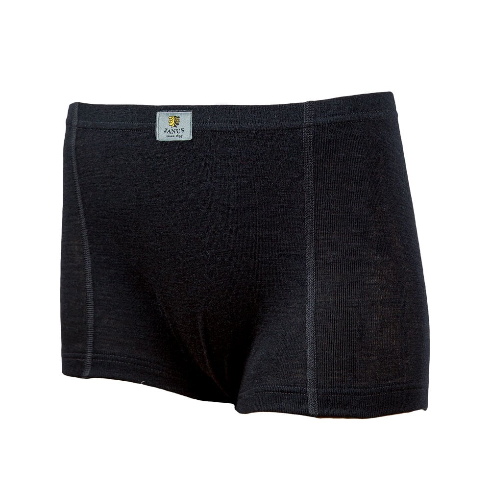 Boksershorts i merinoull til dame, svart, Janus