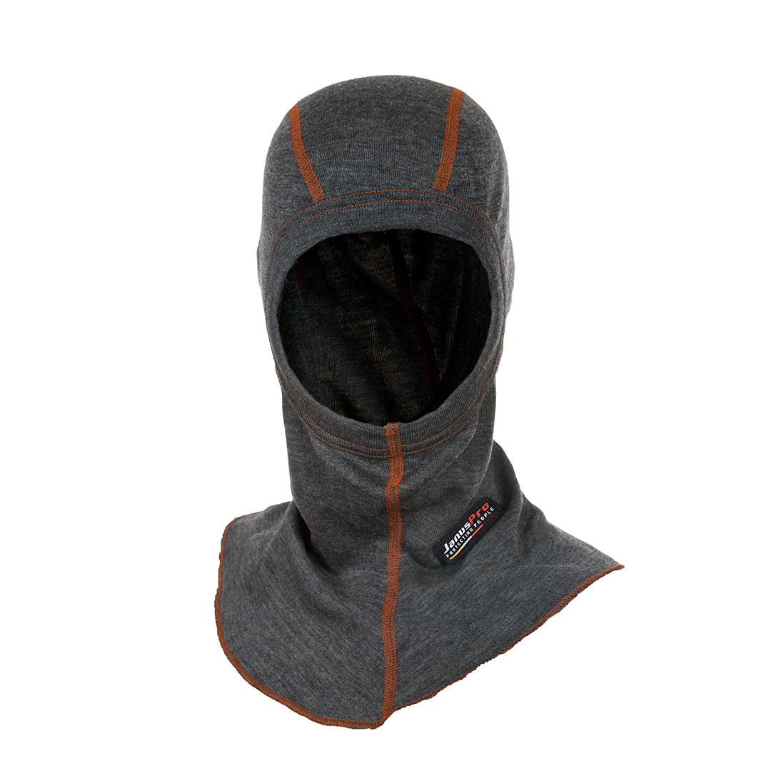JanusPro balaclava i flammehemmende ull unisex, gråmelert