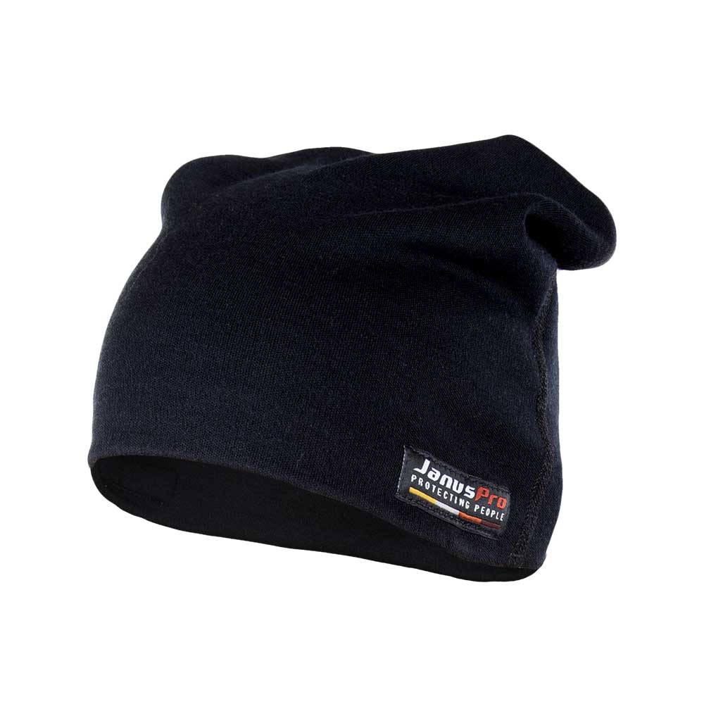JanusPro beanie i flammehemmende ull, unisex, svart