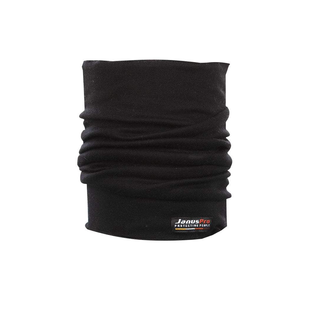 JanusPro tubehals i flammehemmende ull unisex, svart