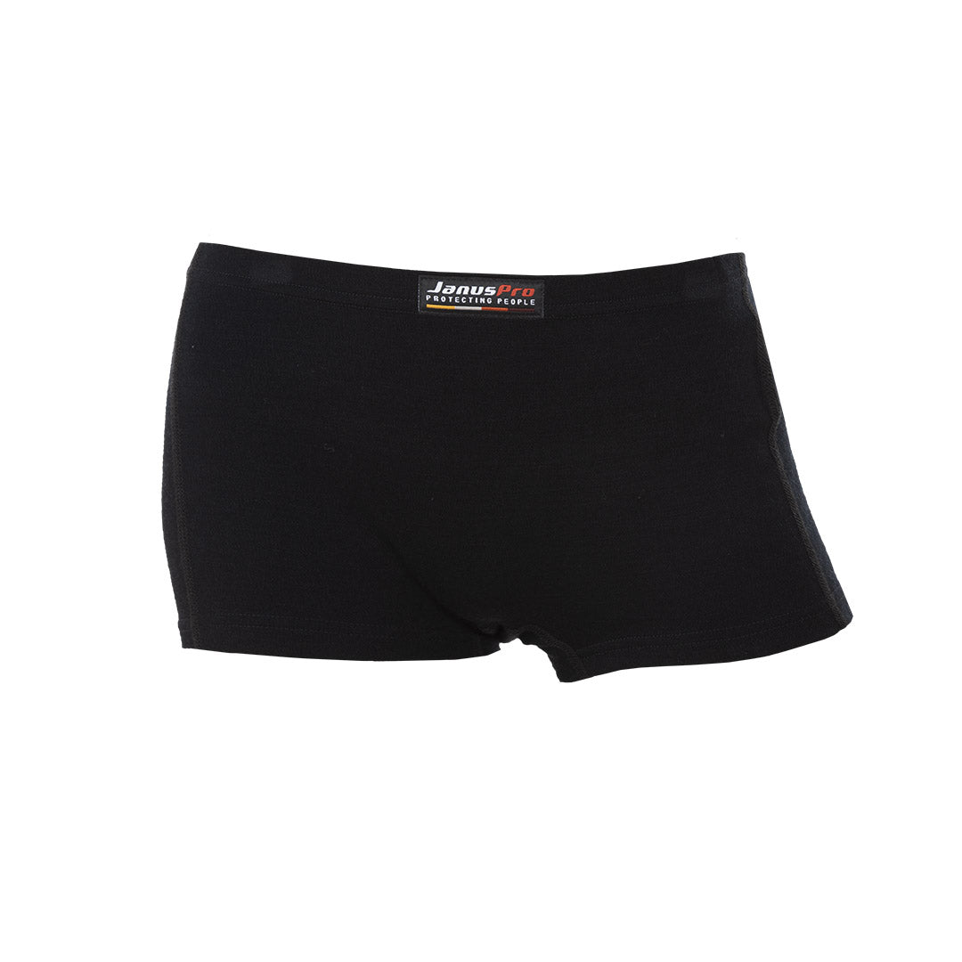 JanusPro boksershorts i flammehemmende ull til dame, svart