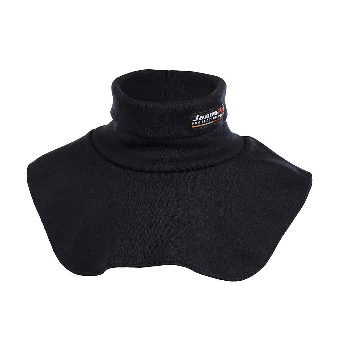 JanusPro hals i flammehemmende ull unisex, svart
