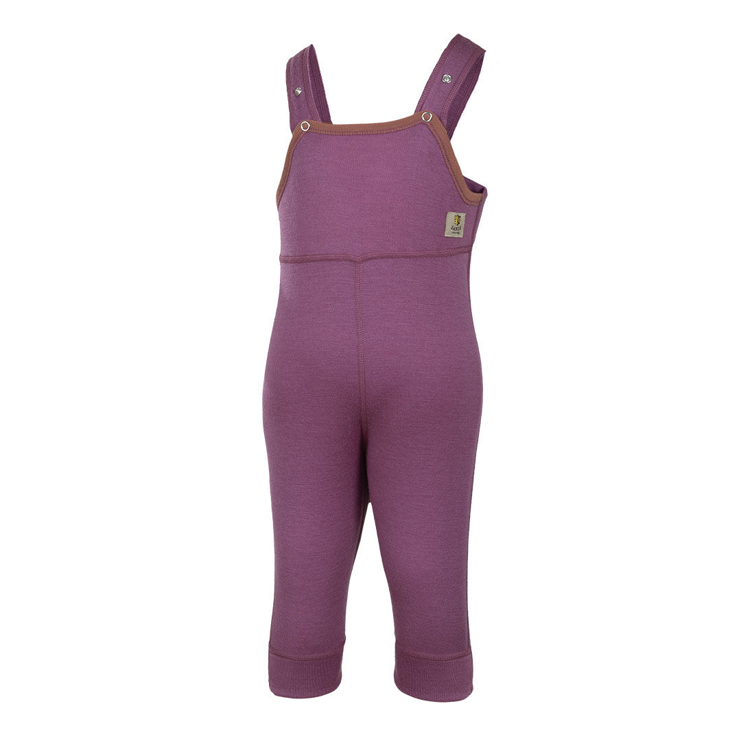 Janus selebukse i merinoull til baby, lilla
