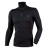 Merino ullpolo med zip Janus til herre, svart
