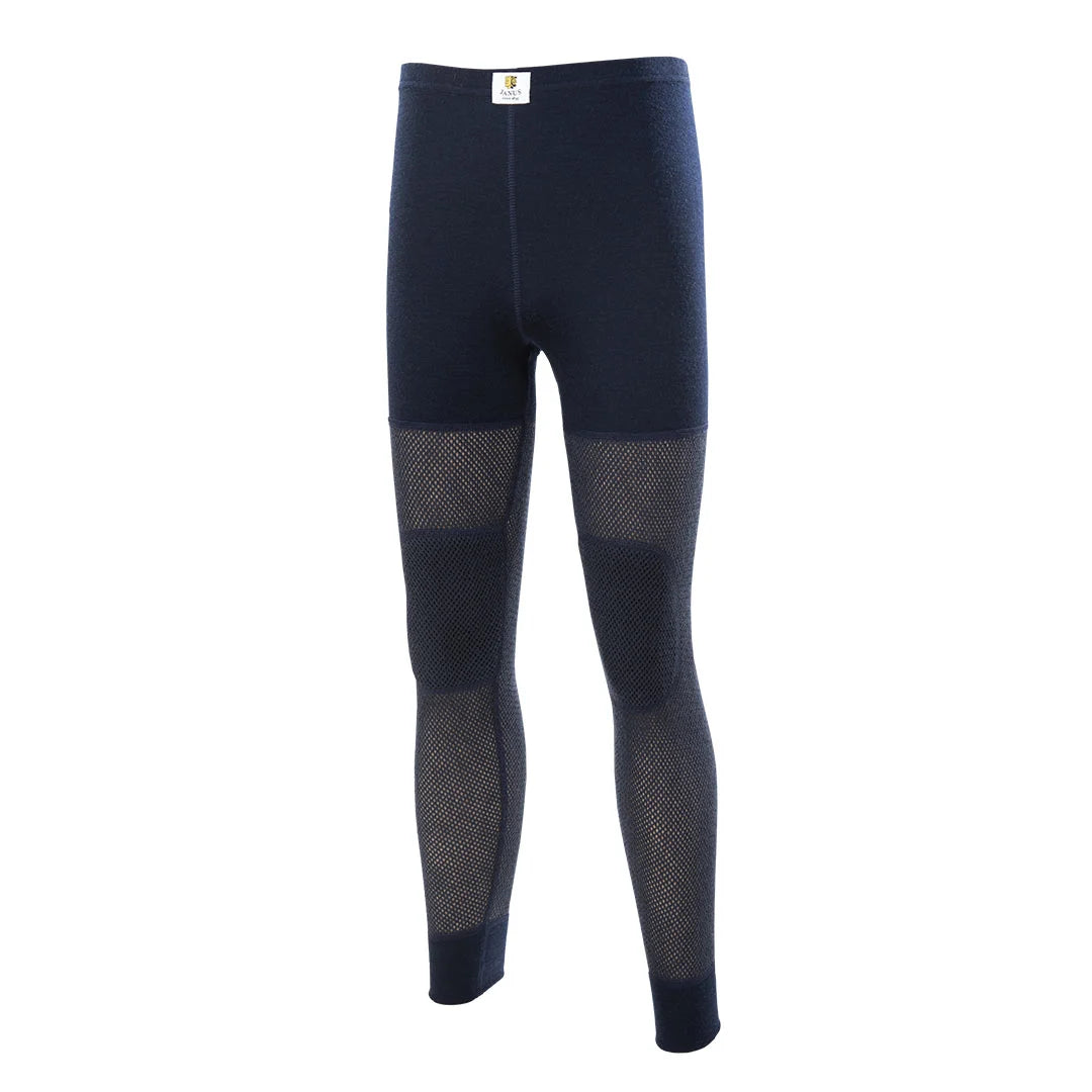 Ullongs med netting i merino Janus til barn, marine